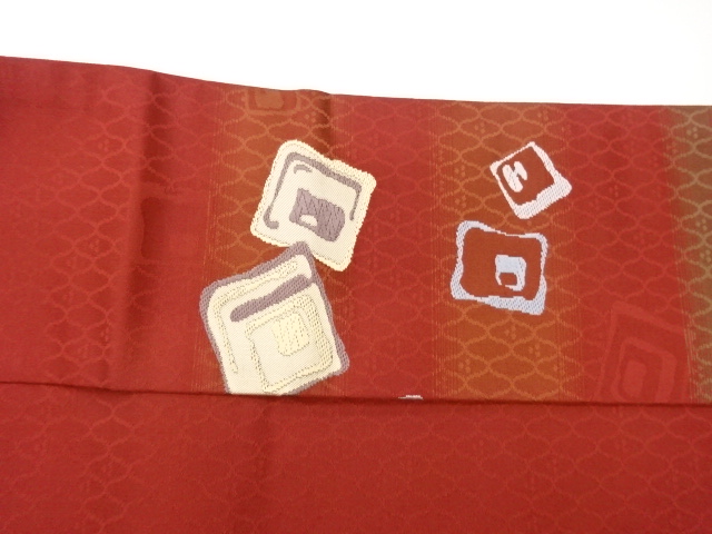  色紙散らし模様織出し名古屋帯